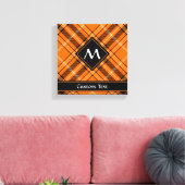 Halloween Oranje Tartan Canvas Afdruk (Insitu (Woonkamer))