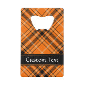 Halloween Oranje Tartan Creditkaart Flessenopener (Achterkant)