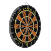 Halloween Oranje Tartan Dartbord (Voorkant Links)