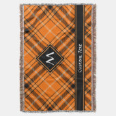 Halloween Oranje Tartan Deken (Voorkant Verticaal)