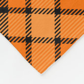 Halloween Oranje Tartan Fleece Deken (Hoek)