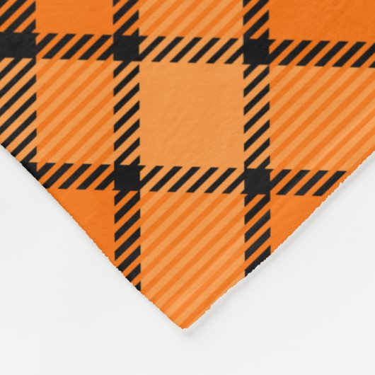 Halloween Oranje Tartan Fleece Deken (Hoek)
