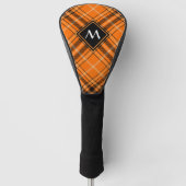 Halloween Oranje Tartan Golfheadcover (Voorkant)