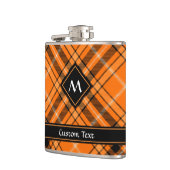 Halloween Oranje Tartan Heupfles (Links)