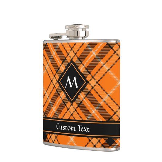 Halloween Oranje Tartan Heupfles (Links)