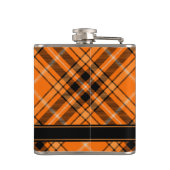 Halloween Oranje Tartan Heupfles (Achterkant)