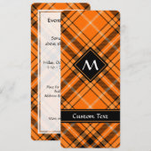 Halloween Oranje Tartan Kaart (Voorkant / Achterkant)