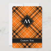 Halloween Oranje Tartan Kaart (Voorkant)