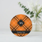 Halloween Oranje Tartan Kaart (Staand voorkant)