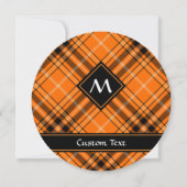 Halloween Oranje Tartan Kaart (Voorkant)