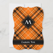 Halloween Oranje Tartan Kaart (Voorkant)
