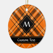 Halloween Oranje Tartan Keramisch Ornament (Links)