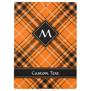 Halloween Oranje Tartan Klembord