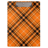 Halloween Oranje Tartan Klembord (Voorkant)
