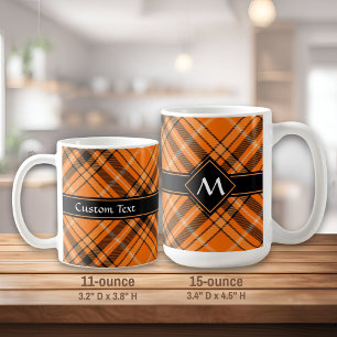 Halloween Oranje Tartan Koffiemok