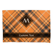 Halloween Oranje Tartan Kussensloop (Voorkant)