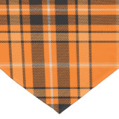 Halloween Oranje Tartan Lange Tafelloper (Hoek)