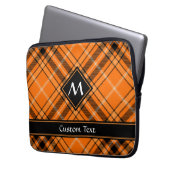 Halloween Oranje Tartan Laptop Sleeve (Voorkant Links)