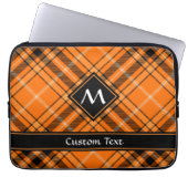 Halloween Oranje Tartan Laptop Sleeve (Voorkant)