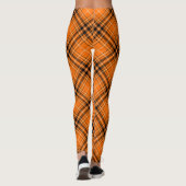 Halloween Oranje Tartan Leggings (Achterkant)
