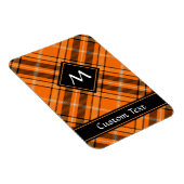 Halloween Oranje Tartan Magneet (Rechterzijde)