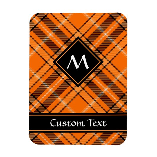 Halloween Oranje Tartan Magneet (Verticaal)