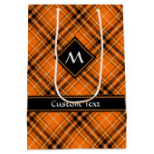 Halloween Oranje Tartan Medium Cadeauzakje (Achterkant)