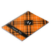 Halloween Oranje Tartan Notitieboek (Linkerzijde)