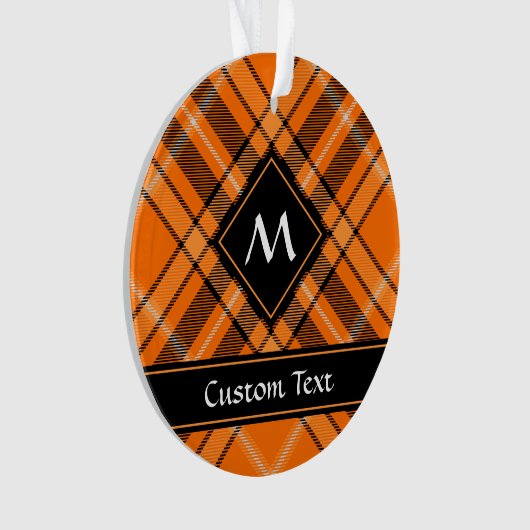 Halloween Oranje Tartan Ornament (voorkant)