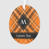 Halloween Oranje Tartan Ornament (voorkant)