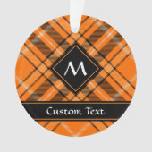 Halloween Oranje Tartan Ornament (voorkant)