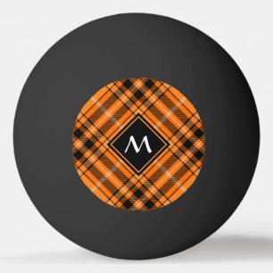 Halloween Oranje Tartan Pingpongbal