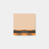 Halloween Oranje Tartan Post-it® Notes (Voorkant)