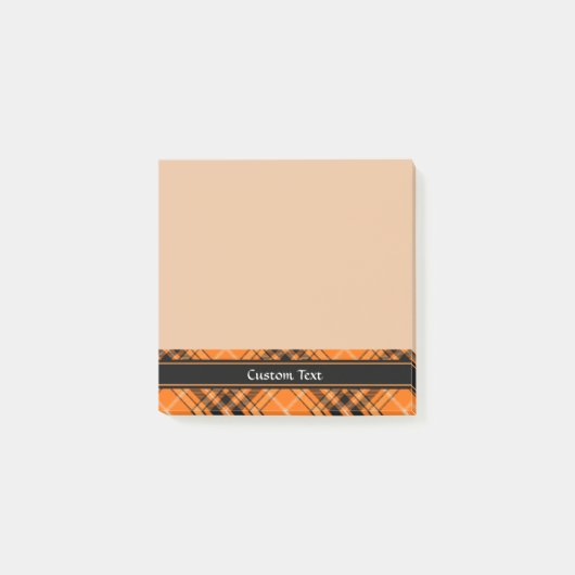 Halloween Oranje Tartan Post-it® Notes (Voorkant)