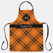 Halloween Oranje Tartan Schort (Voorkant)