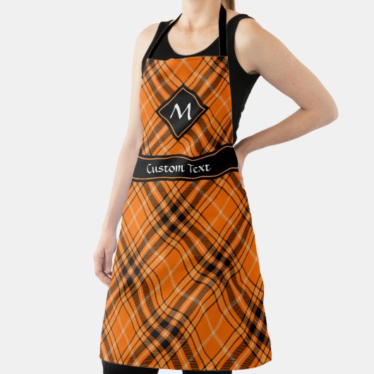 Halloween Oranje Tartan Schort (Insitu)