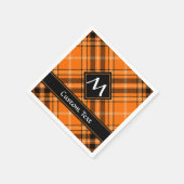 Halloween Oranje Tartan Servet (Hoek)