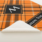 Halloween Oranje Tartan Sherpa Deken (3/4)
