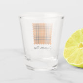 Halloween Oranje Tartan Shot Glas (Achterkant)