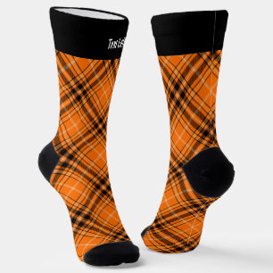 Halloween Oranje Tartan Sokken