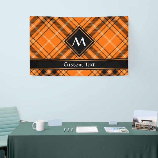 Halloween Oranje Tartan Spandoek (Beurs)