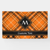 Halloween Oranje Tartan Spandoek (Horizontaal)