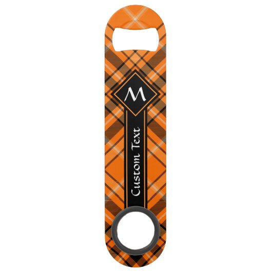 Halloween Oranje Tartan Speed Flessenopener (Voorkant)