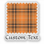 Halloween Oranje Tartan Sticker (Voorkant)