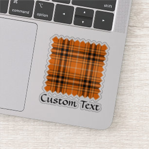 Halloween Oranje Tartan Sticker