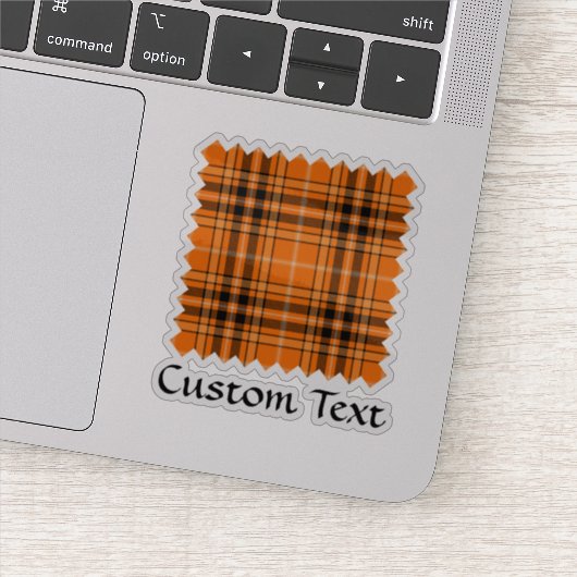 Halloween Oranje Tartan Sticker (Detail)