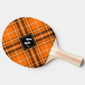 Halloween Oranje Tartan Tafeltennisbatje (Zijkant)