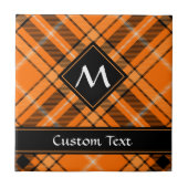 Halloween Oranje Tartan Tegeltje (Voorkant)