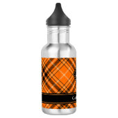 Halloween Oranje Tartan Waterfles (Links)