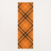 Halloween Oranje Tartan Yogamat (Achterkant)